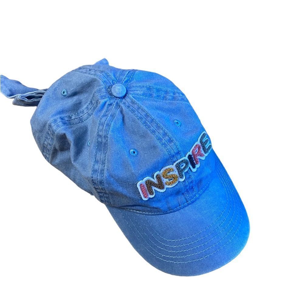Inspire one hat fits most ladies denim hat bow accent perfect condition